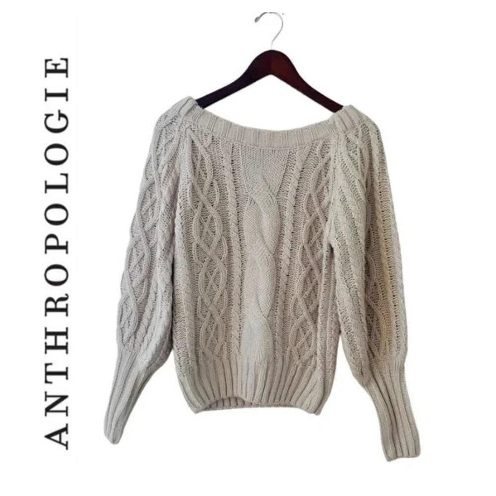 Current Air by Anthropologie Cableknit Sweater